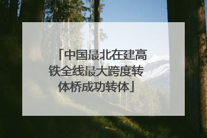 中国最北在建高铁全线最大跨度转体桥成功转体