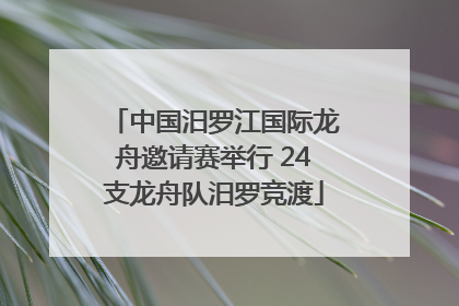 中国汨罗江国际龙舟邀请赛举行 24支龙舟队汨罗竞渡