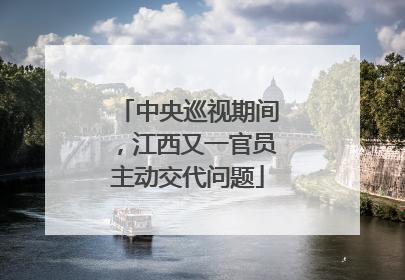 中央巡视期间，江西又一官员主动交代问题
