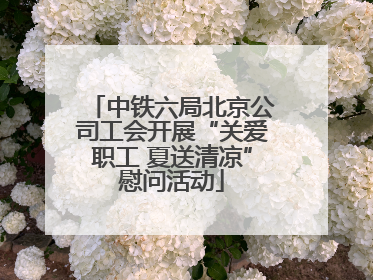 中铁六局北京公司工会开展“关爱职工 夏送清凉”慰问活动