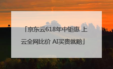 京东云618年中钜惠 上云全网比价 AI买贵就赔