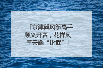 京津冀风筝高手顺义开赛，花样风筝云端“比武”