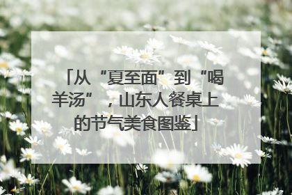 从“夏至面”到“喝羊汤”，山东人餐桌上的节气美食图鉴