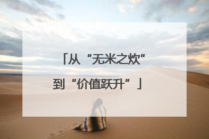 从“无米之炊”到“价值跃升”