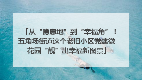 从“隐患地”到“幸福角”！五角场街道这个老旧小区党建微花园“靓”出幸福新图景
