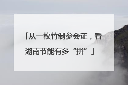 从一枚竹制参会证，看湖南节能有多“拼”