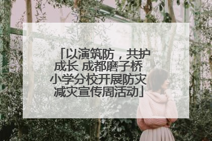 以演筑防，共护成长 成都磨子桥小学分校开展防灾减灾宣传周活动