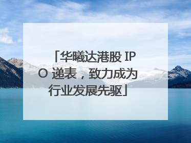 华曦达港股 IPO 递表，致力成为行业发展先驱