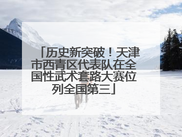 历史新突破！天津市西青区代表队在全国性武术套路大赛位列全国第三