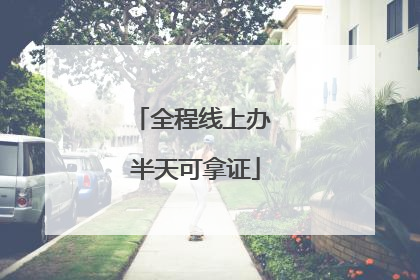 全程线上办 半天可拿证