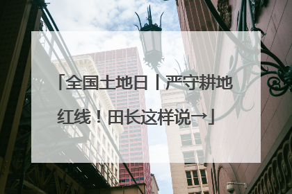 全国土地日丨严守耕地红线！田长这样说→