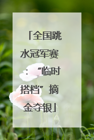 全国跳水冠军赛：“临时搭档”摘金夺银