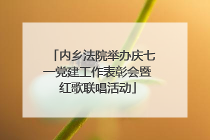 内乡法院举办庆七一党建工作表彰会暨红歌联唱活动