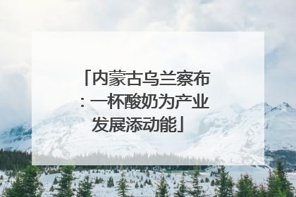 内蒙古乌兰察布：一杯酸奶为产业发展添动能