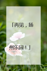 再见，扬州乐园！