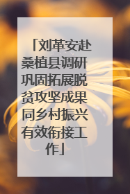 刘革安赴桑植县调研巩固拓展脱贫攻坚成果同乡村振兴有效衔接工作