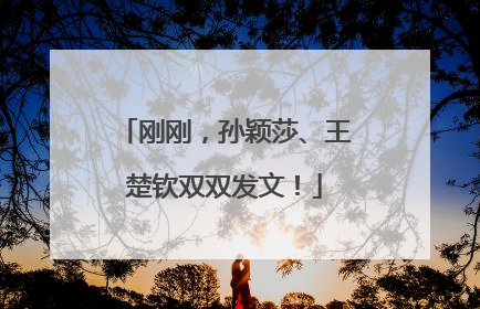 刚刚，孙颖莎、王楚钦双双发文！
