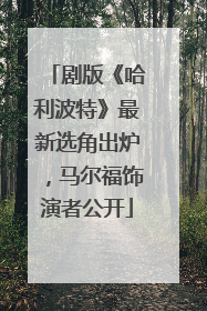 剧版《哈利波特》最新选角出炉，马尔福饰演者公开