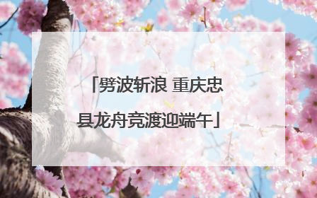 劈波斩浪 重庆忠县龙舟竞渡迎端午