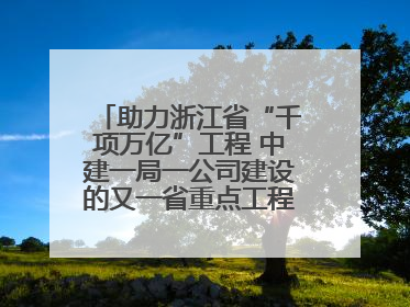 助力浙江省“千项万亿”工程 中建一局一公司建设的又一省重点工程竣工交付