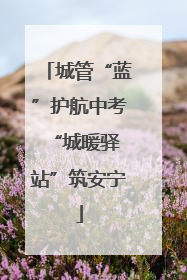 城管“蓝”护航中考 “城暖驿站”筑安宁