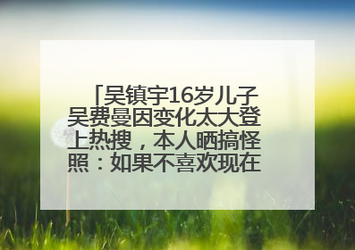 吴镇宇16岁儿子吴费曼因变化太大登上热搜，本人晒搞怪照：如果不喜欢现在的我可以离开
