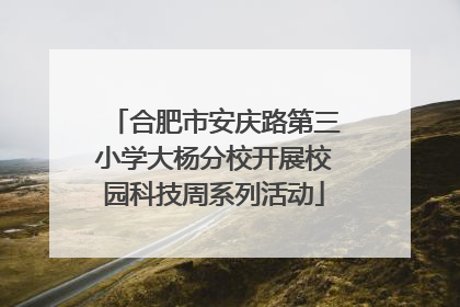 合肥市安庆路第三小学大杨分校开展校园科技周系列活动