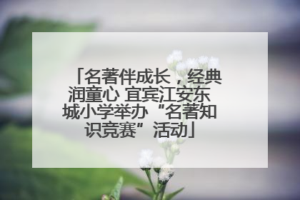 名著伴成长，经典润童心 宜宾江安东城小学举办“名著知识竞赛”活动