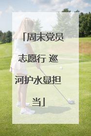 周末党员志愿行 巡河护水显担当