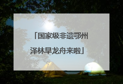 国家级非遗鄂州泽林旱龙舟来啦