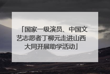 国家一级演员、中国文艺志愿者丁柳元走进山西大同开展助学活动