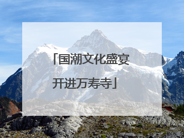 国潮文化盛宴开进万寿寺