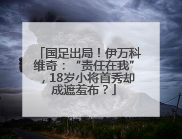 国足出局！伊万科维奇：“责任在我”，18岁小将首秀却成遮羞布？