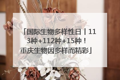 国际生物多样性日丨113种+112种+15种！重庆生物因多样而精彩