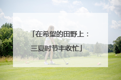 在希望的田野上：三夏时节丰收忙