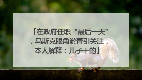 在政府任职“最后一天”，马斯克眼角淤青引关注，本人解释：儿子干的