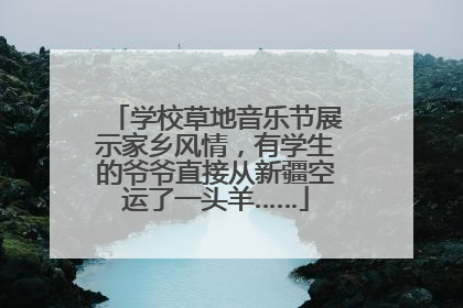 学校草地音乐节展示家乡风情，有学生的爷爷直接从新疆空运了一头羊……