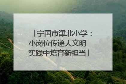 宁国市津北小学：小岗位传递大文明 实践中培育新担当
