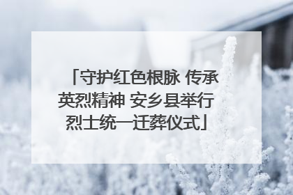 守护红色根脉 传承英烈精神 安乡县举行烈士统一迁葬仪式