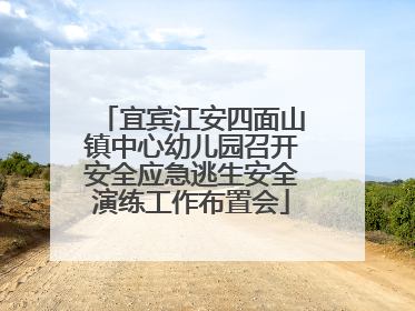 宜宾江安四面山镇中心幼儿园召开安全应急逃生安全演练工作布置会