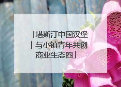 塔斯汀中国汉堡｜与小镇青年共创商业生态圈