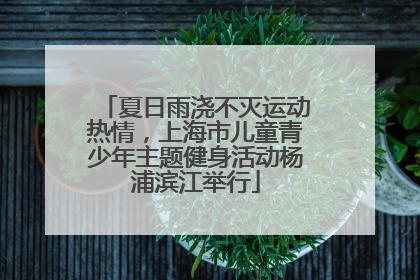 夏日雨浇不灭运动热情，上海市儿童青少年主题健身活动杨浦滨江举行