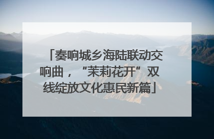 奏响城乡海陆联动交响曲，“茉莉花开”双线绽放文化惠民新篇