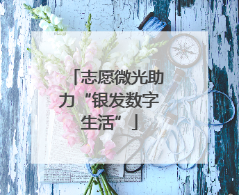 志愿微光助力“银发数字生活”