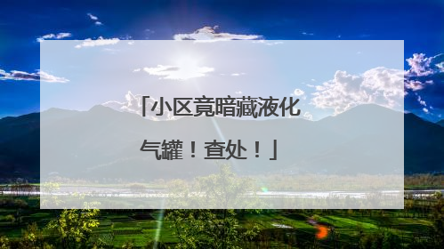 小区竟暗藏液化气罐！查处！