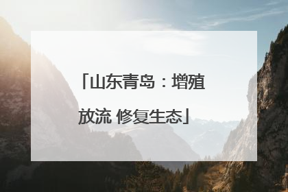 山东青岛：增殖放流 修复生态