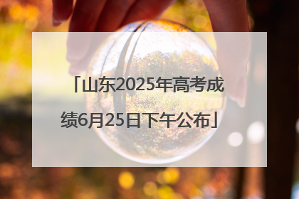 山东2025年高考成绩6月25日下午公布