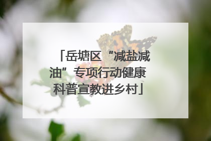 岳塘区“减盐减油”专项行动健康科普宣教进乡村