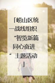 崂山区统一战线组织“智览新篇 同心奋进”主题活动