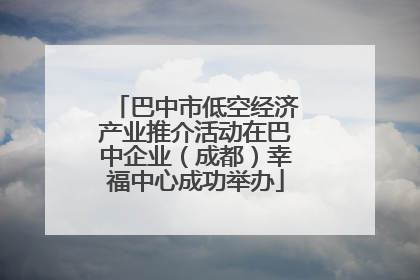 巴中市低空经济产业推介活动在巴中企业（成都）幸福中心成功举办